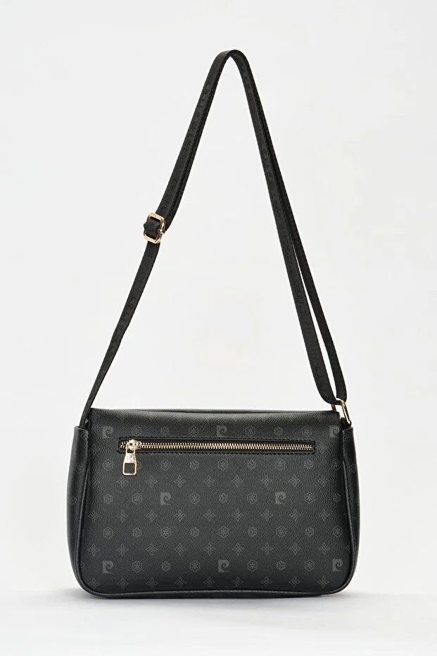 Elegant Black Monogram Shoulder Bag