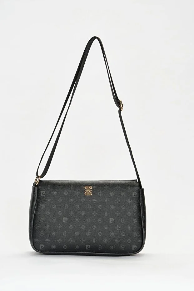 Elegant Black Monogram Shoulder Bag