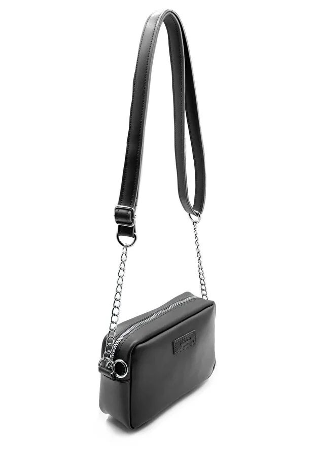 Trendy Black Mini Chain Strap Women's Shoulder Crossbody Bag