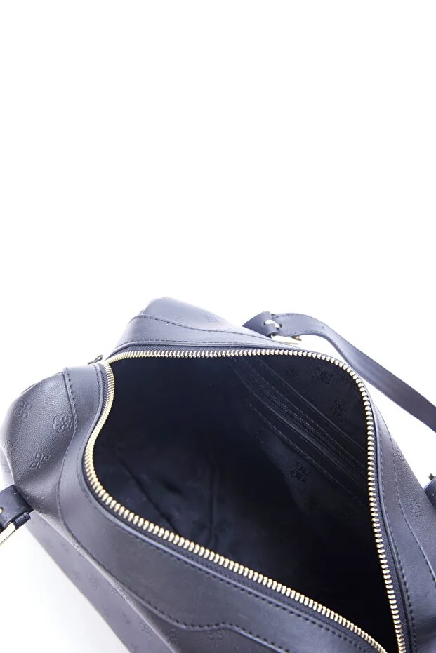 Stylish Black Print Faux Leather Women's Shoulder Bag