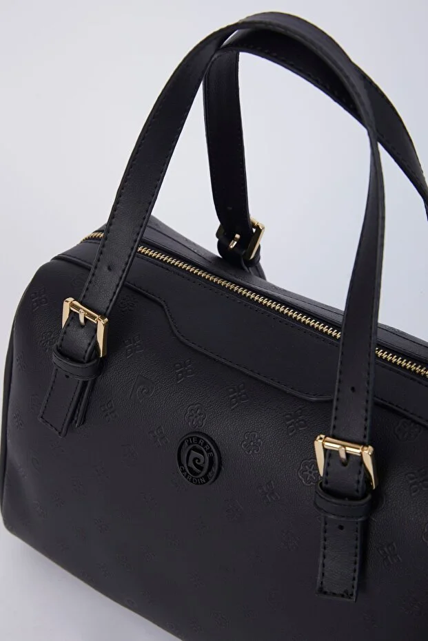 Stylish Black Print Faux Leather Women's Shoulder Bag