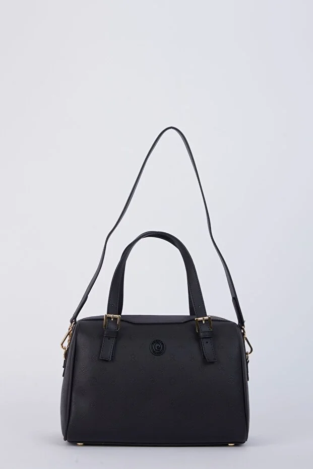 Stylish Black Print Faux Leather Women's Shoulder Bag