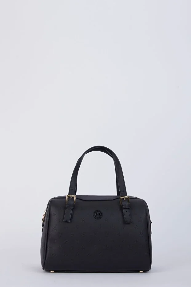 Stylish Black Print Faux Leather Women's Shoulder Bag