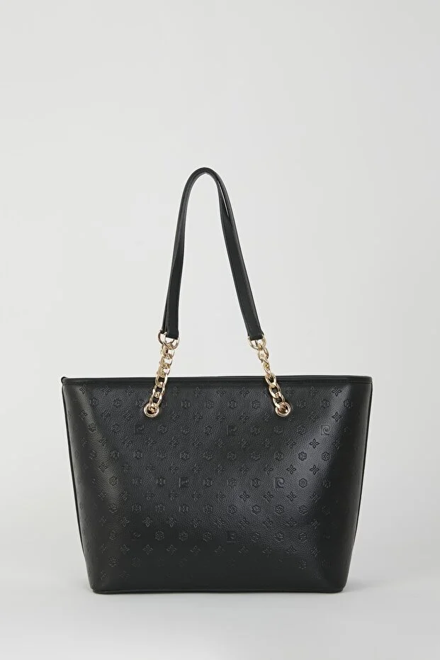 Modern Black Floater Faux Leather Women's Shoulder Bag