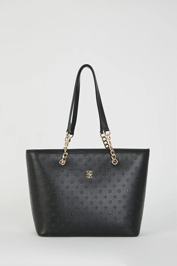 Modern Black Floater Faux Leather Women's Shoulder Bag