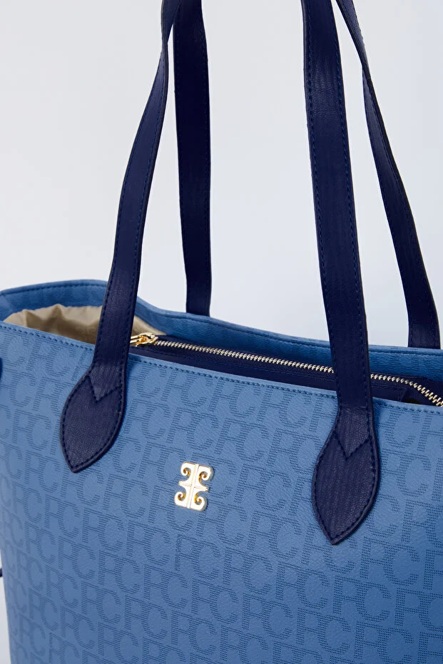 Vibrant Blue Faux Leather Women's Shoulder Bag