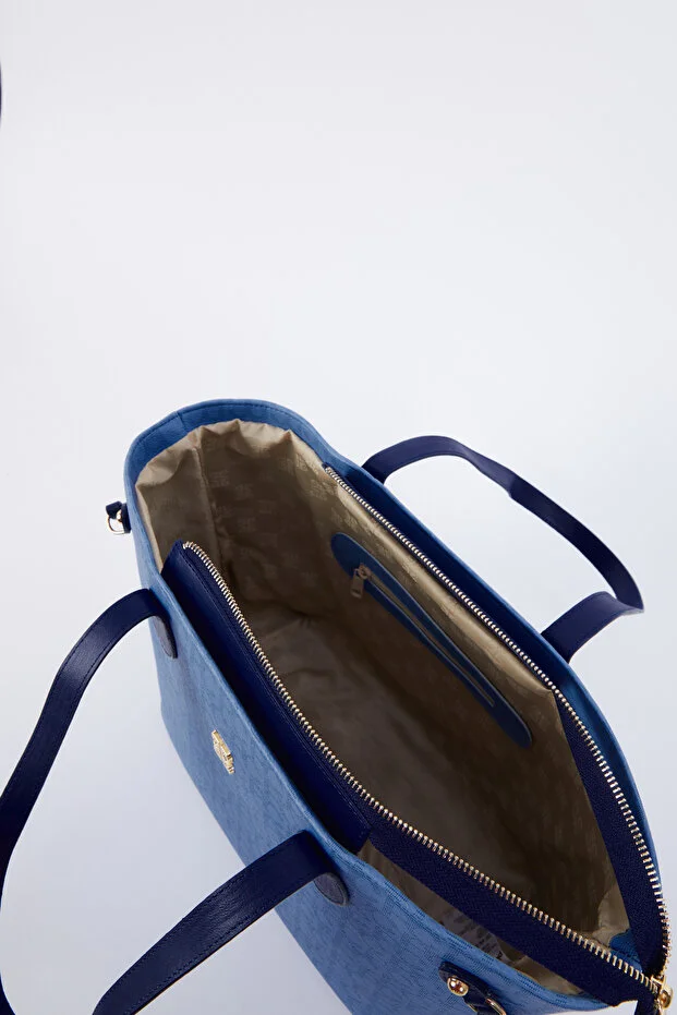 Vibrant Blue Faux Leather Women's Shoulder Bag