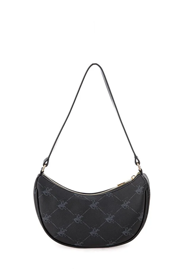 Elegant Black Faux Leather Women’s Shoulder Bag