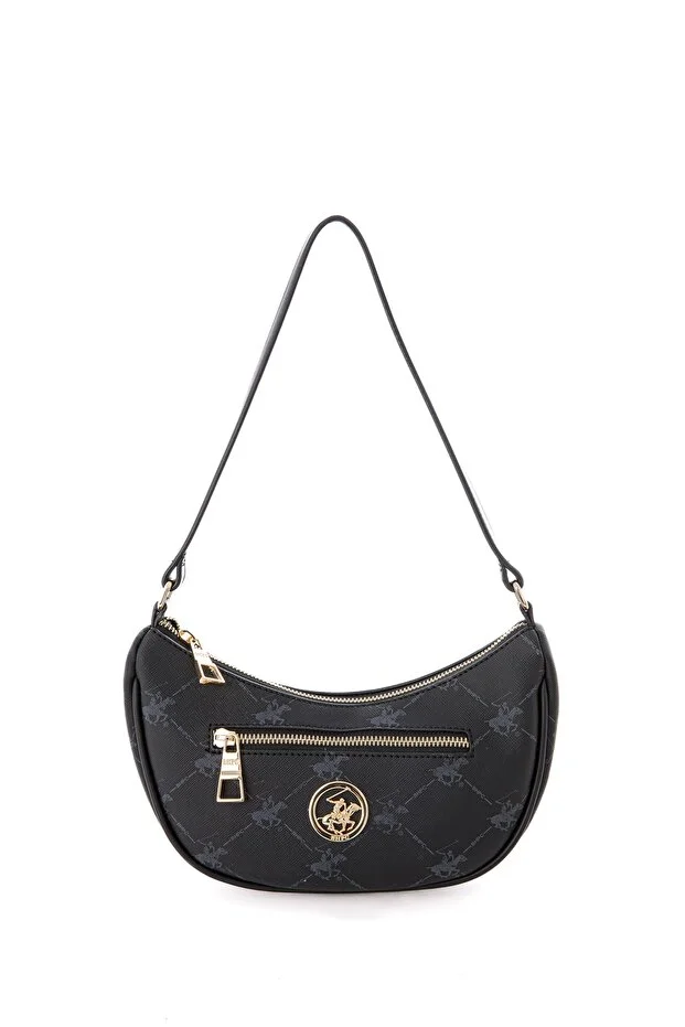 Elegant Black Faux Leather Women’s Shoulder Bag