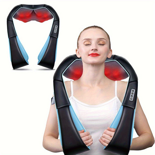 Shiatsu Back, Shoulder & Neck Massager – Electric Deep Tissue Kneading with Heat, Adjustable Speed, Ideal Gift for Men & Women