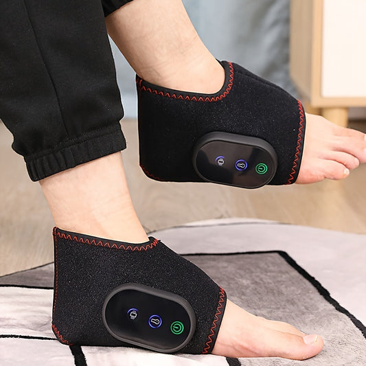 Wireless Ankle & Foot Massager – 3 Vibration Modes, 3 Heat Levels, USB Rechargeable, Portable Heated Wrap for Soothing Relief