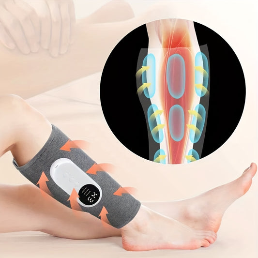 Cordless Electric Leg Massager – Rechargeable Calf Air Compression with Heat & Auto Pressure Kneading, Muscle Relaxation Gift for Parents
