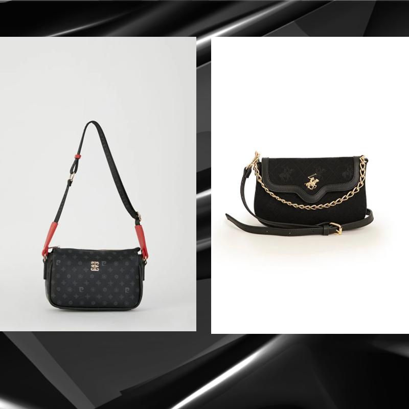 Bundle: Classic Black Shoulder Bag Duo